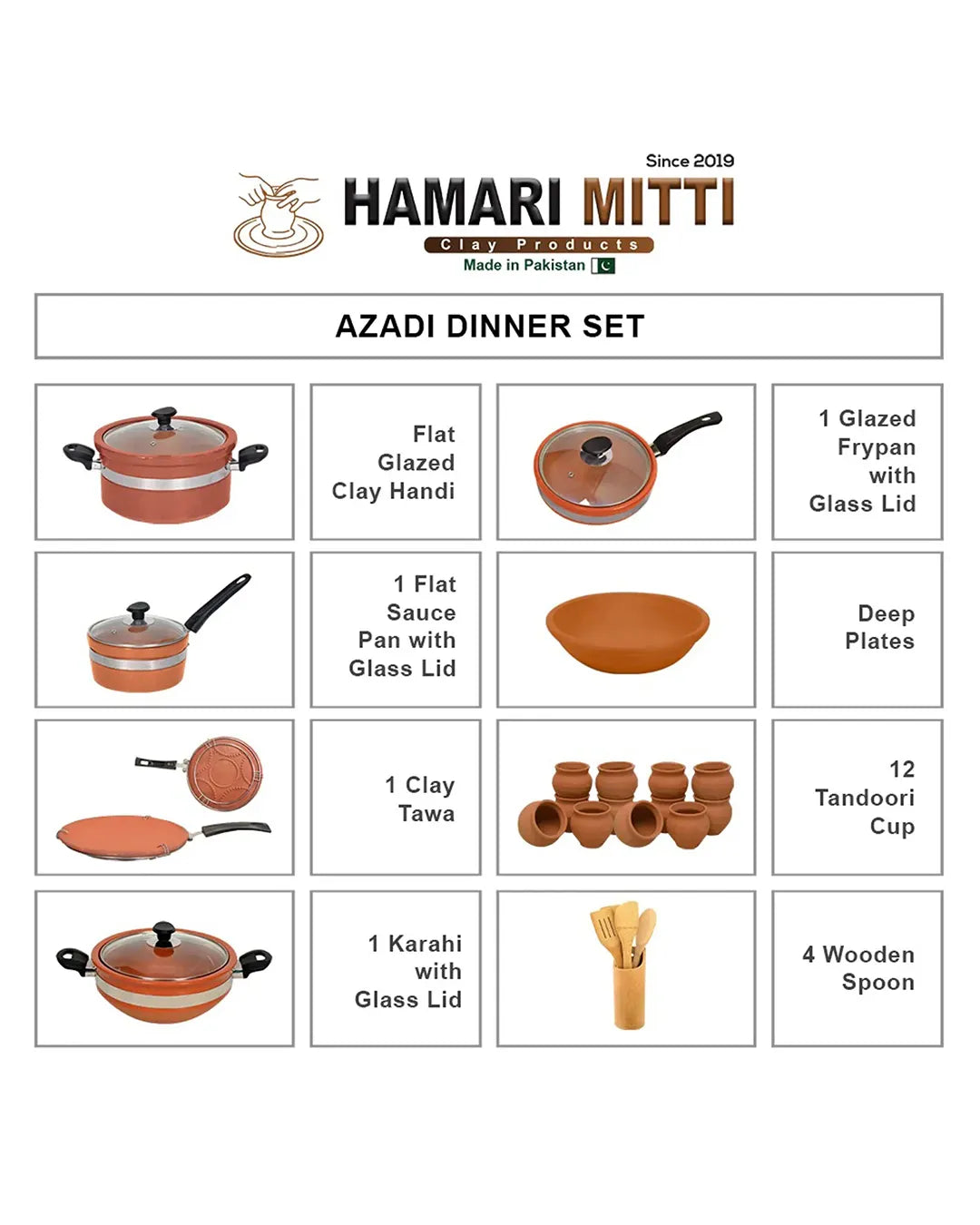 Azaadi Dinner Set