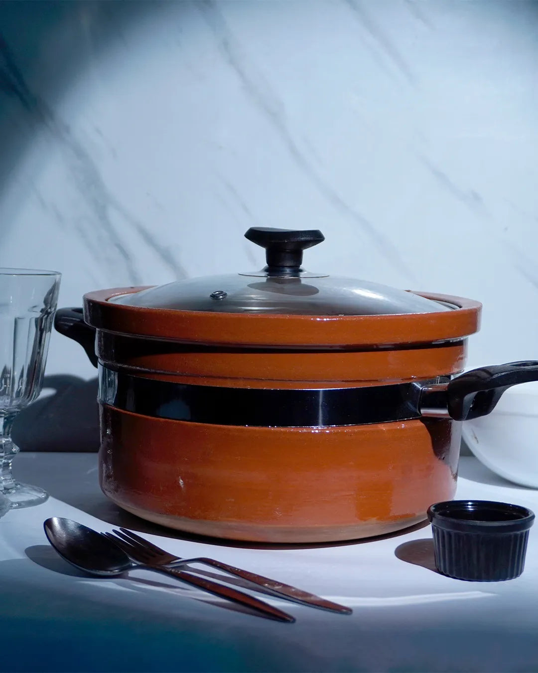Flat Glazed Clay Handi