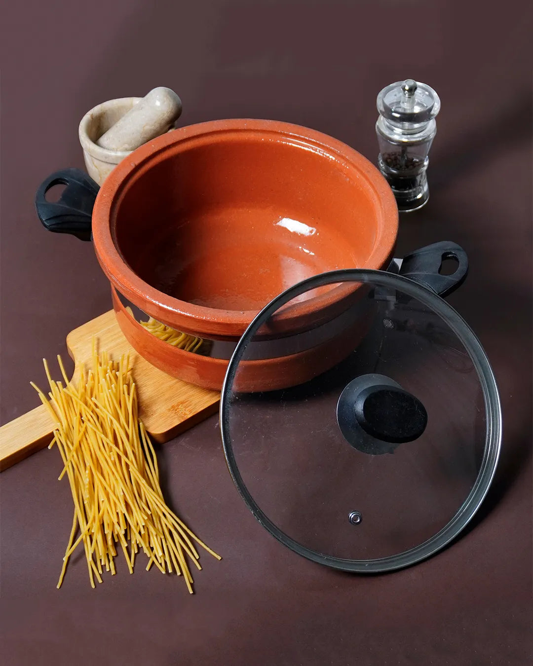Flat Glazed Clay Karahi