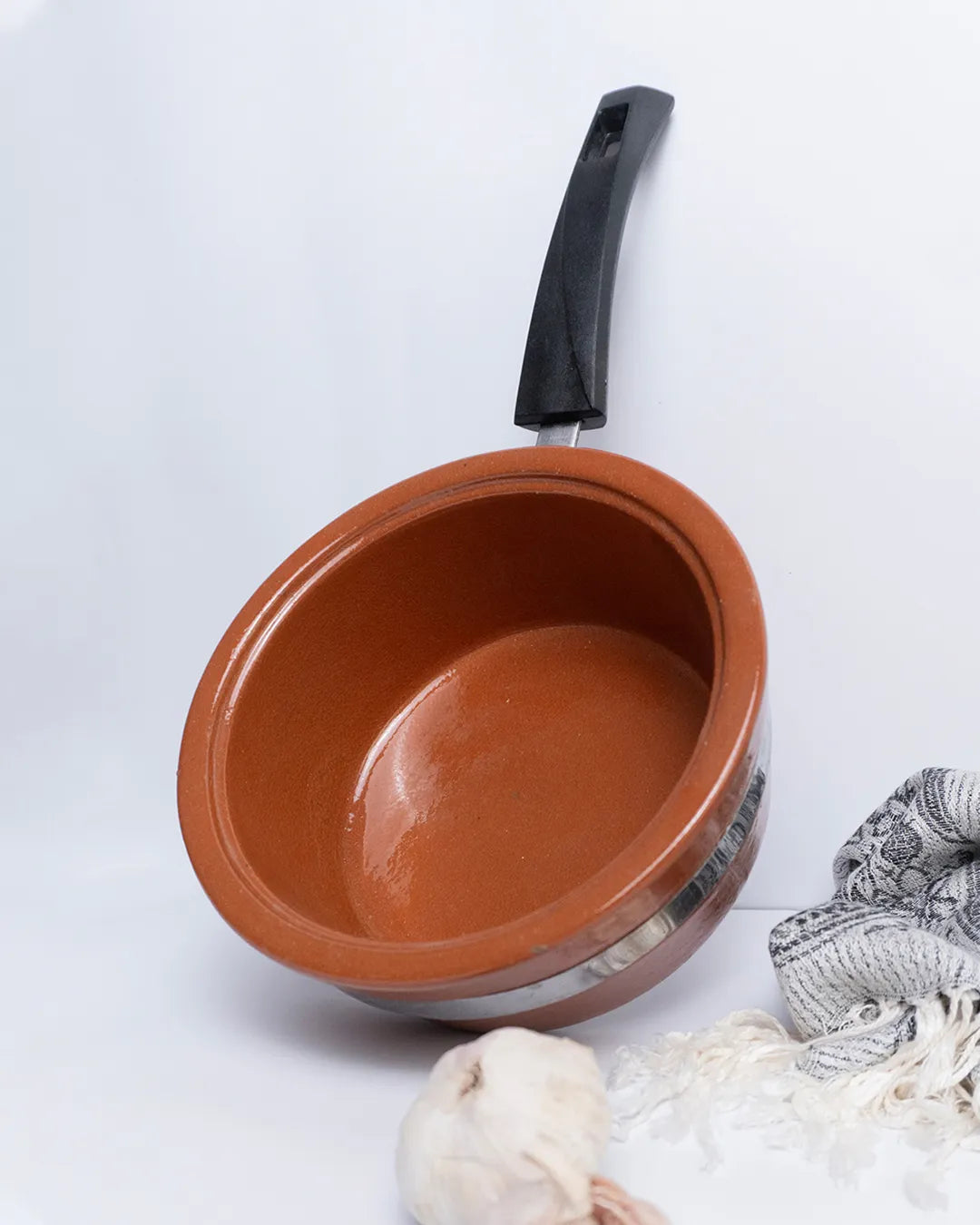 Glazed Clay Saucepan