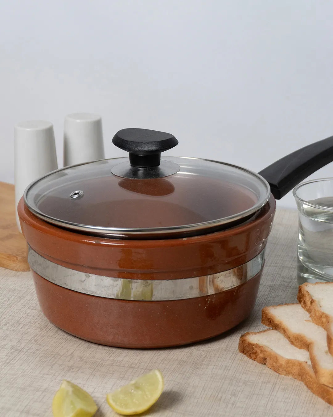 Glazed Clay Saucepan