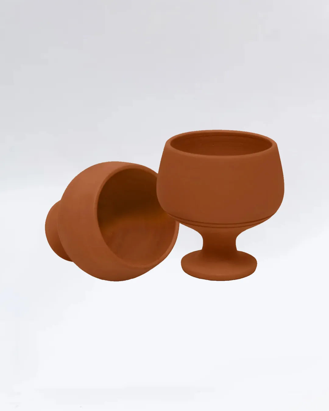 Set of 6 Round Clay Glasses