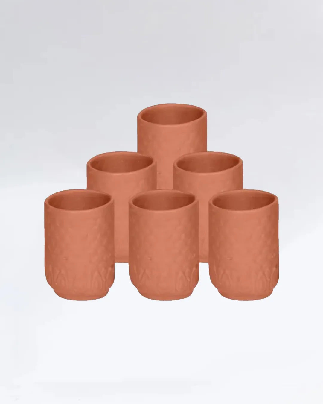 SET OF 6 CLAY GLASSES